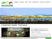 Tablet Screenshot of campingcasadicaccia.it